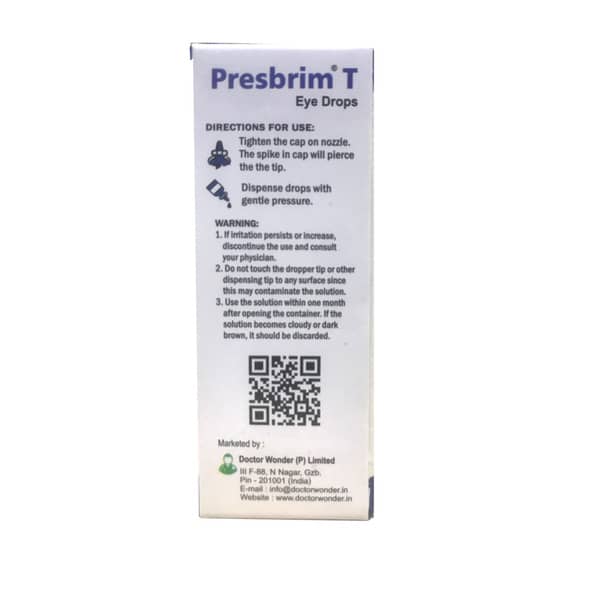 Presbrim T Bottle Of 5ml Eye Drops