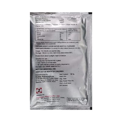 Megabone Orange Flavour Sugar Free Sachet Of 10.7gm Granules