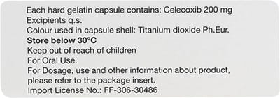 Celebrex 200mg Strip Of 10 Capsules