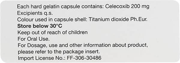Celebrex 200mg Strip Of 10 Capsules
