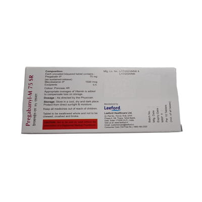 Pregabanyl M 75mg Sr Strip Of 10 Tablets