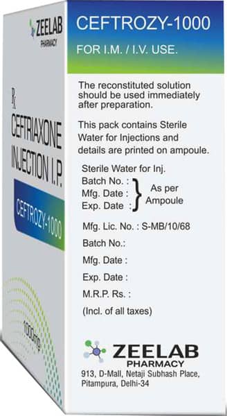 Ceftrozy 1000mg Dry Vial Of 1 Powder For Injection