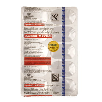 Dynaduo M 25/1000mg Strip Of 10 Tablets