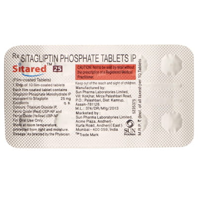 Sitared 25mg Strip Of 10 Tablets