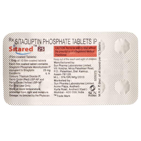 Sitared 25mg Strip Of 10 Tablets