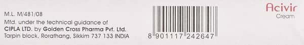 Acivir 5% Tube Of 10gm Cream