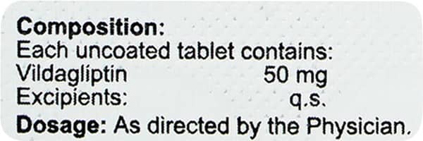 Vildagard 50mg Strip Of 15 Tablets