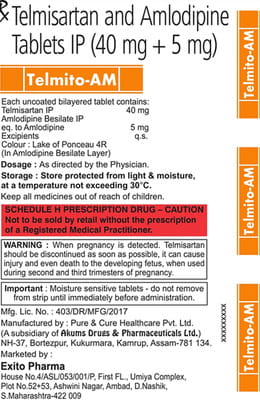 Telmitos Am Strip Of 10 Tablets