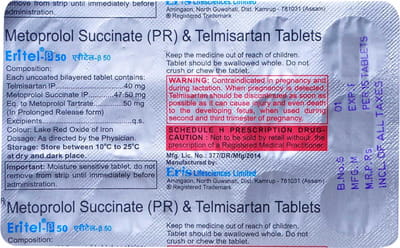 Eritel Beta 50mg Strip Of 15 Tablets