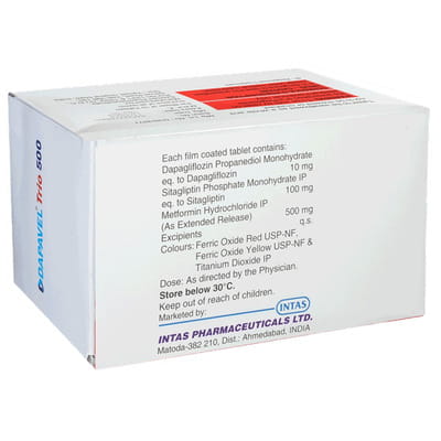 Dapavel Trio 500mg Strip Of 10 Tablets