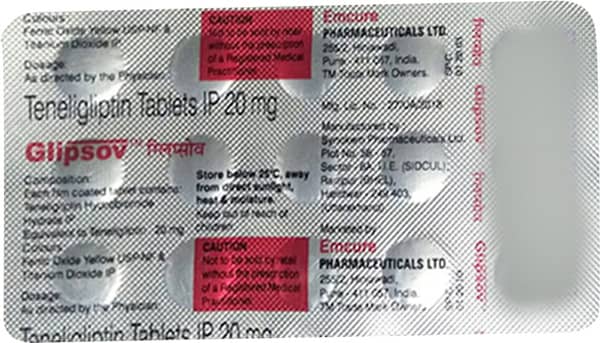 Glipsov 20Mg Strip Of 15 Tablets
