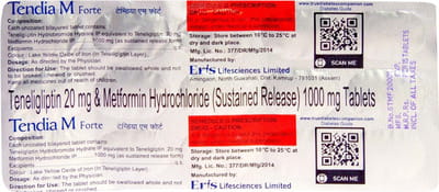 टेन्डिया एम फोर्ट 15 टैबलेट की स्ट्रिप