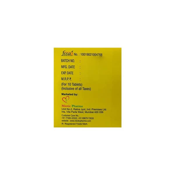 Mio C Orange Flavour Sugar Free Strip Of 10 Chewable Tablets