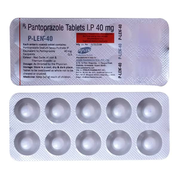 P Len 40Mg Strip Of 10 Tablets