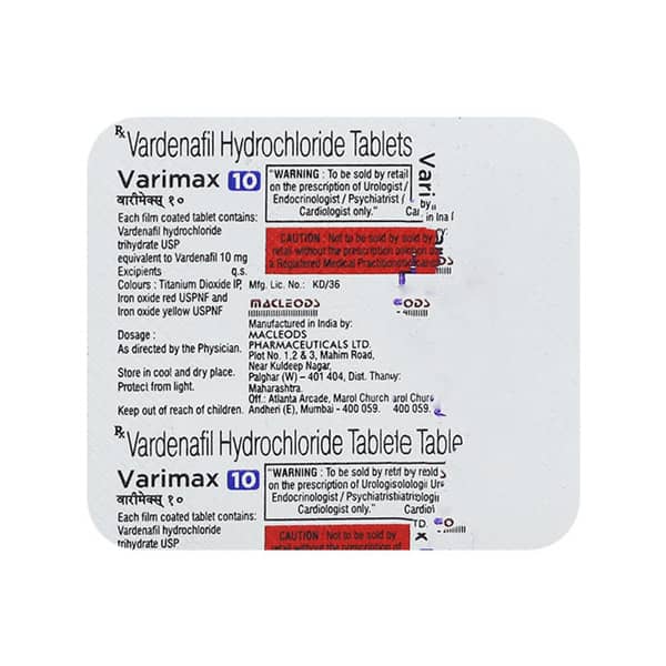Varimax 10mg Strip Of 4 Tablets