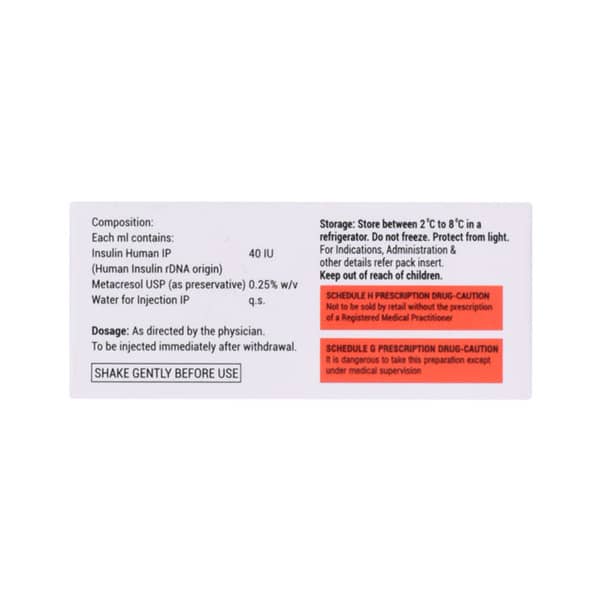 Xsulin R 40Iu Vial Of 10Ml Solution For Injection