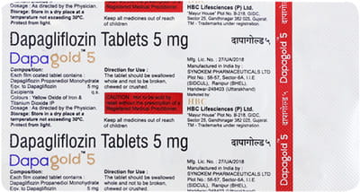 Dapagold 5mg Strip Of 15 Tablets