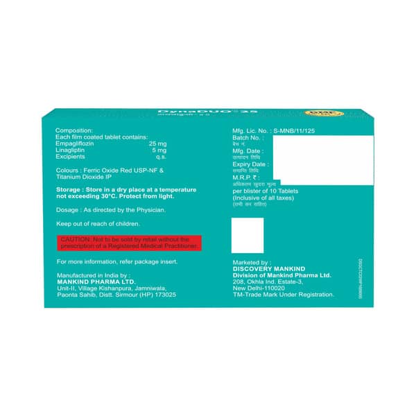 Dynaduo 25/5mg Strip Of 10 Tablets