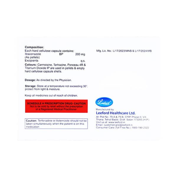 Itrostred 200mg Strip Of 10 Capsules