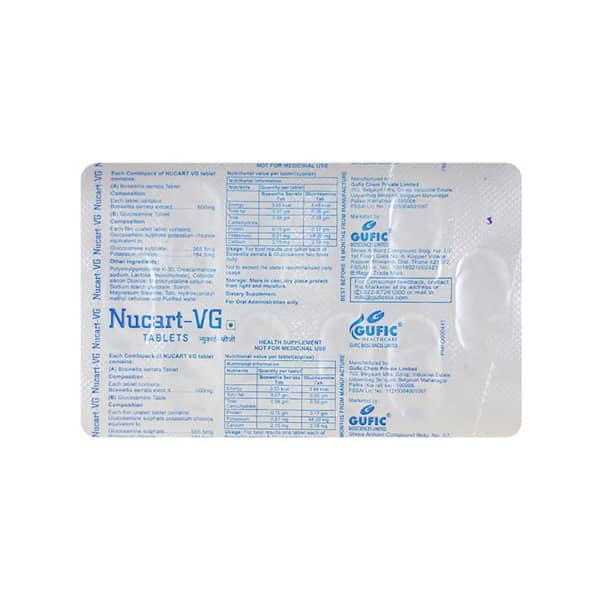 Nucart Vg Strip Of 10 Combipack Tablets