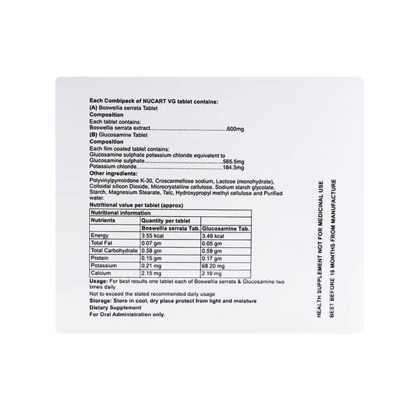 Nucart Vg Strip Of 10 Combipack Tablets