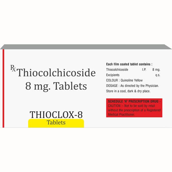 Thioclox 8mg Strip Of 10 Tablets