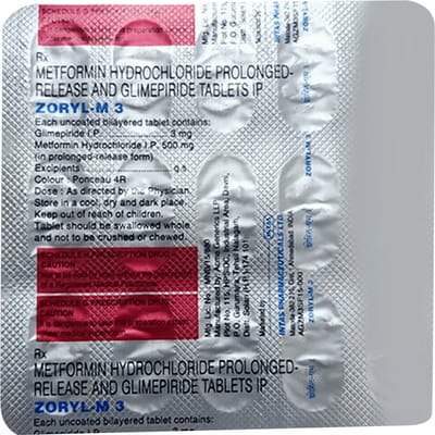 Zoryl M3 Strip Of 15 Tablets