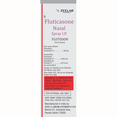 Flutoson 50mcg 120md Bottle Of 12ml Nasal Spray