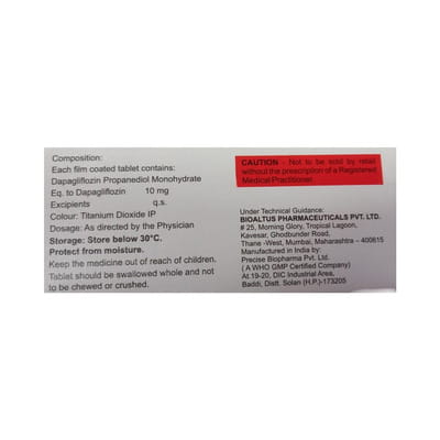 Dapaclan 10mg Strip Of 10 Tablets