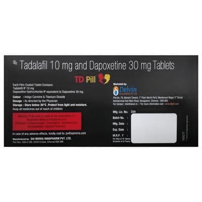 Td Pill 10/30mg Strip Of 10 Tablets