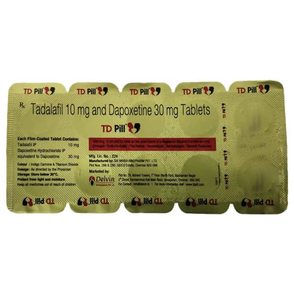 Td Pill 10/30mg Strip Of 10 Tablets