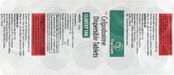 Clavcep 100mg Strip Of 10 Tablets