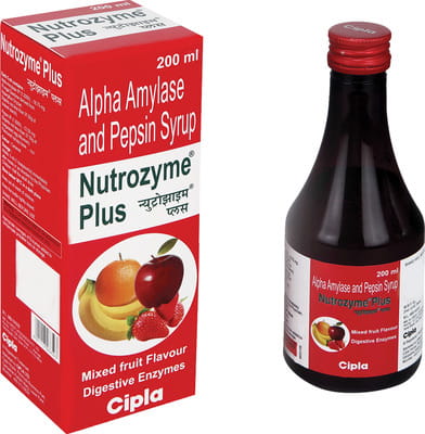 Nutrozyme Plus Mixed Fruit Flavour Bottle Of 200ml Syrup