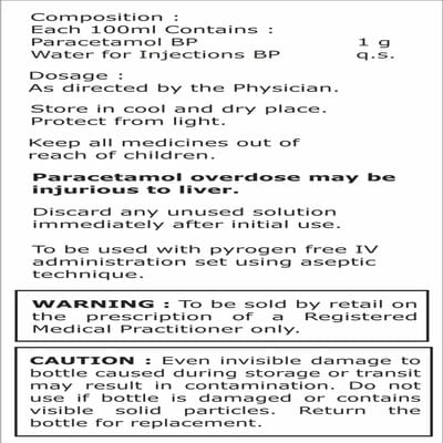 Regamol Iv Bottle Of 100ml Infusion