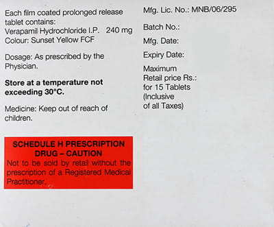 Calaptin Sr 240mg Strip Of 15 Tablets