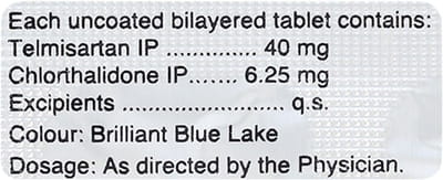 Cresar Ct 40/6.25mg Strip Of 10 Tablets