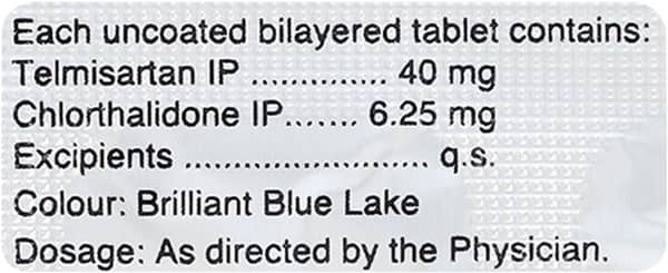 Cresar Ct 40/6.25mg Strip Of 10 Tablets