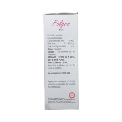 Folgro Strawberry Flavour Bottle Of 30ml Drops