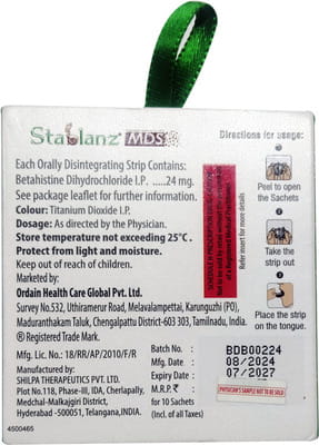 Stablanz Mds 24mg Box Of 10 Orally Disintegrating Strips