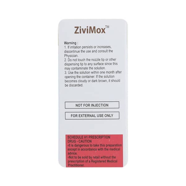 Zivimox Bottle Of 5ml Eye Drops