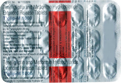 T Glip M 1000mg Strip Of 20 Tablets