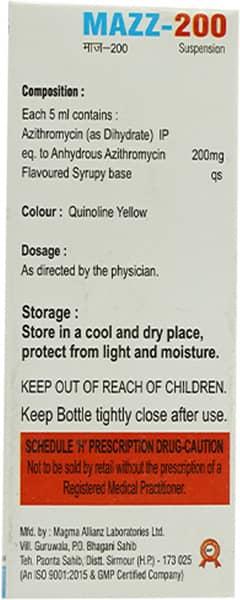 Mazz 200mg Bottle Of 30ml Suspension