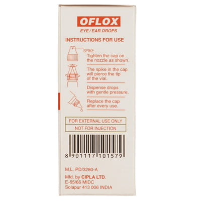 Oflox 0.3% Bottle Of 5ml Eye/Ear Drops