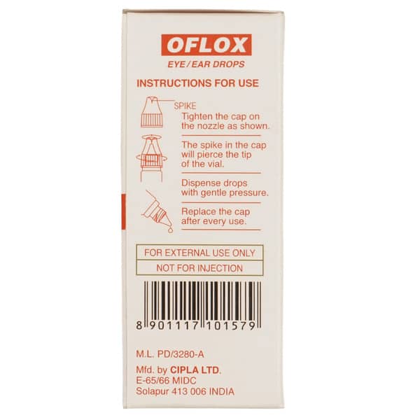 Oflox 0.3% Bottle Of 5ml Eye/Ear Drops