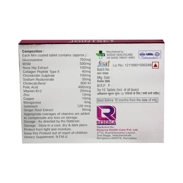 Jointset Strip Of 15 Tablets