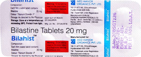 Bilahist 20mg Strip Of 10 Tablets