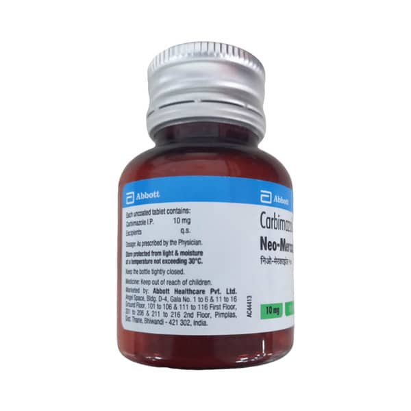 Neo Mercazole 10mg Bottle Of 130 Tablets