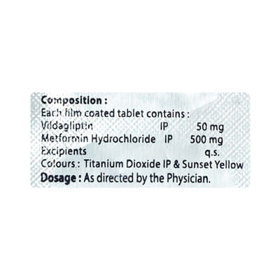 Metvilda 50/500mg Strip Of 10 Tablets