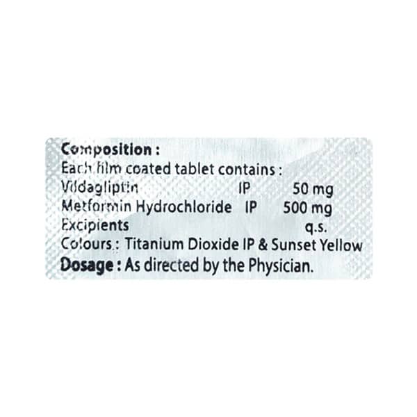 Metvilda 50/500mg Strip Of 10 Tablets