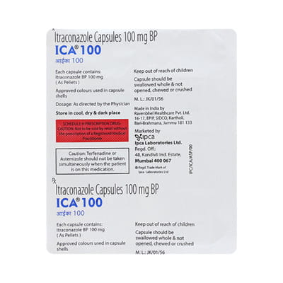 Ica 100mg Strip Of 7 Capsules
